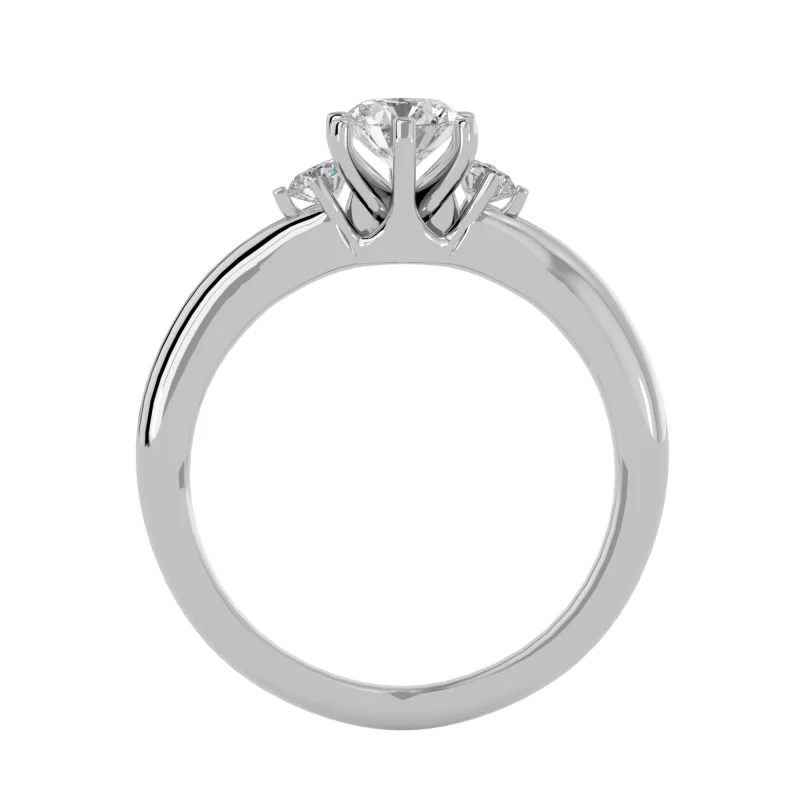 Inel de Logodna Trilogy Aur Alb 18k Diamante Naturale - Chloe