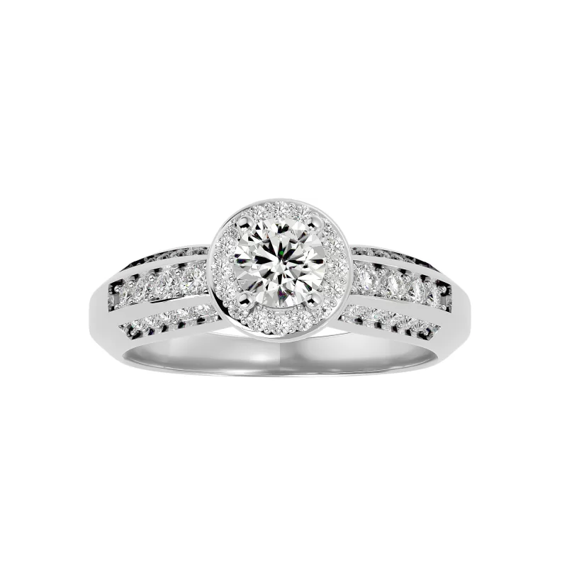 Inel de Logodna Impressive Aur Alb 18k Diamante Naturale - Zara
