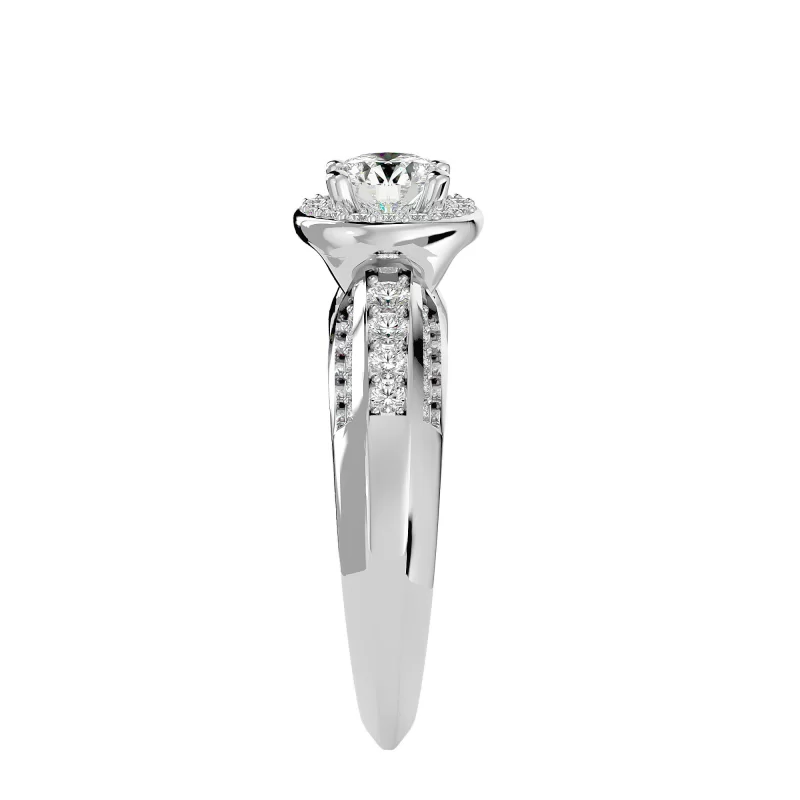 Inel de Logodna Impressive Aur Alb 18k Diamante Naturale - Zara