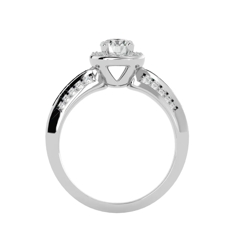Inel de Logodna Impressive Aur Alb 18k Diamante Naturale - Zara
