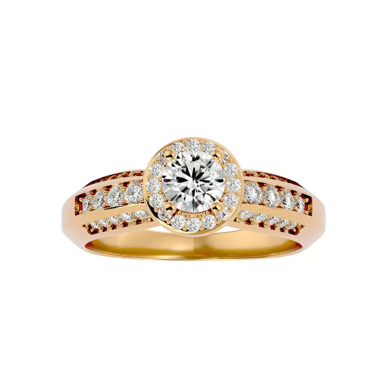 Inel de Logodna Stunning Aur Galben 18k Diamante Naturale - Zara