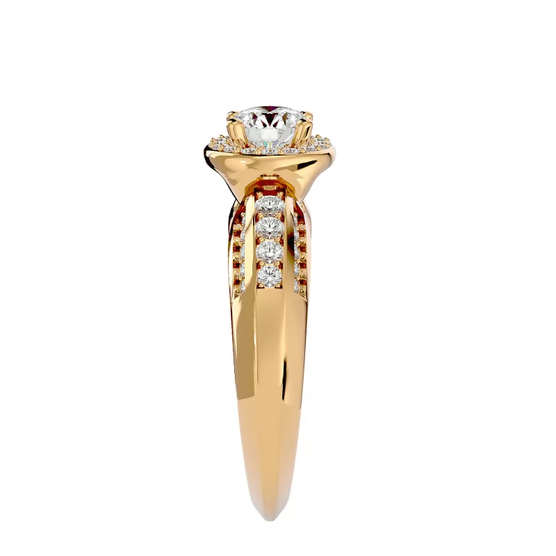 Inel de Logodna Stunning Aur Galben 18k Diamante Naturale - Zara