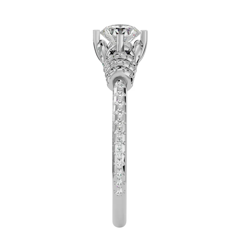 Inel de Logodna Fancy Pave White Aur 18k Real Diamonds - Priscilla