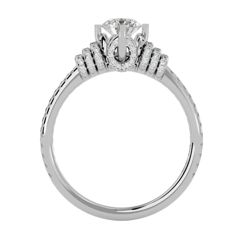 Inel de Logodna Fancy Pave White Aur 18k Real Diamonds - Priscilla