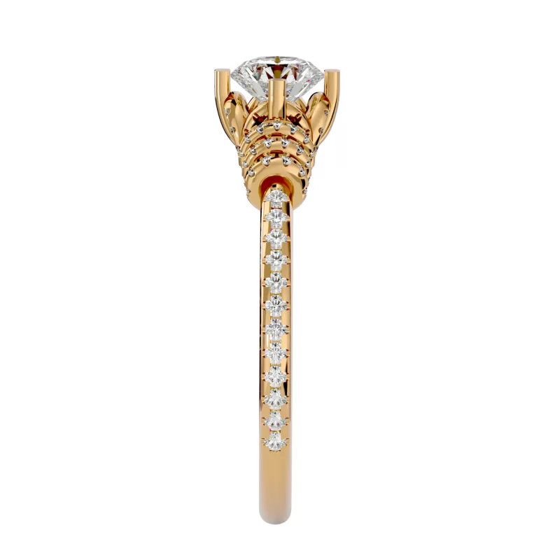 Inel de Logodna Fancy Pave Gold Aur 18k Diamante Naturale - Priscilla