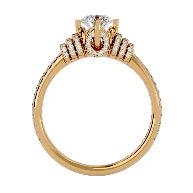 Inel de Logodna Fancy Pave Gold Aur 18k Diamante Naturale - Priscilla