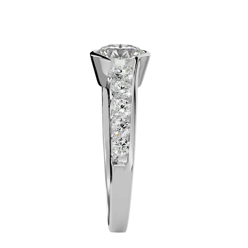 Inel de Logodna Mesmerizing Pave Aur Alb 18k Real Diamonds - Bianca