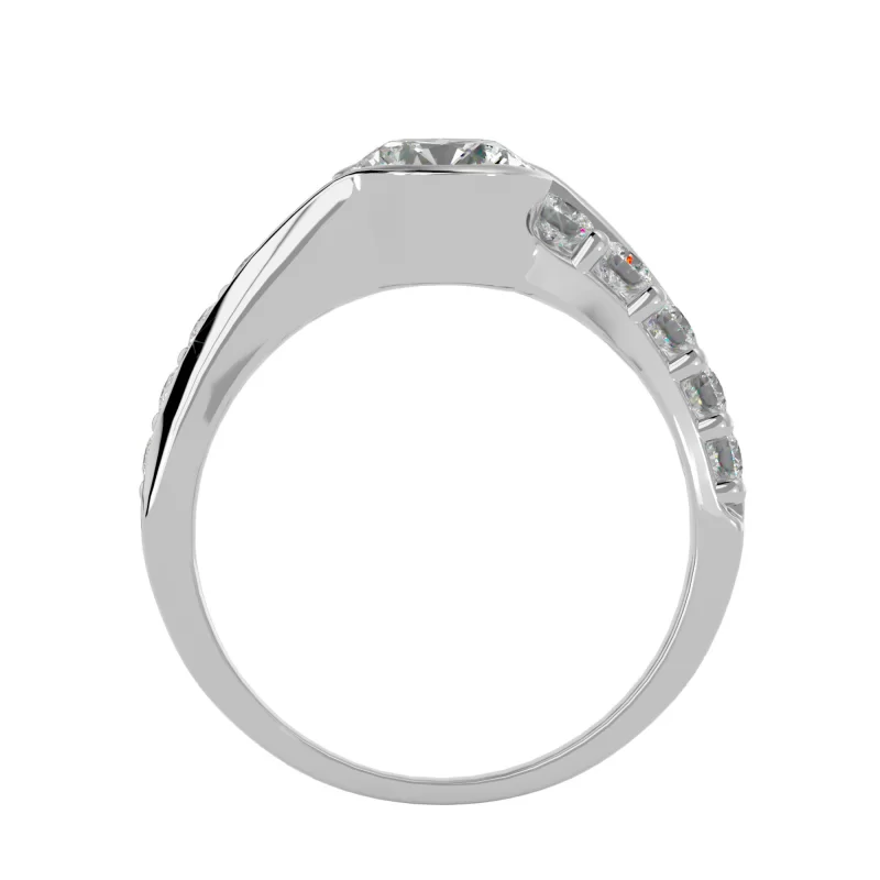 Inel de Logodna Mesmerizing Pave Aur Alb 18k Real Diamonds - Bianca