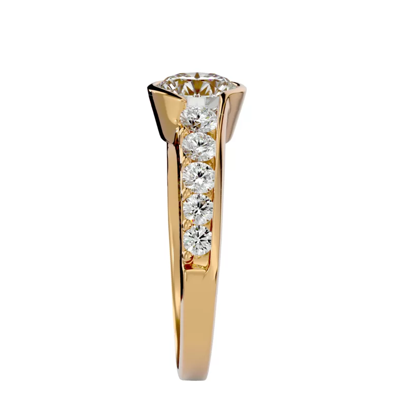 Inel de Logodna Stylish Pave Aur Galben 18k Real Diamonds - Bianca
