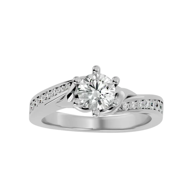 Inel de Logodna Art Deco White Aur 18k Real Diamonds - Coraline