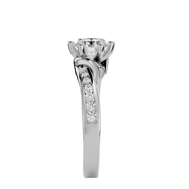 Inel de Logodna Art Deco White Aur 18k Real Diamonds - Coraline