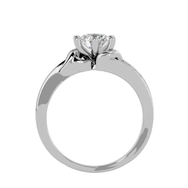 Inel de Logodna Art Deco White Aur 18k Real Diamonds - Coraline