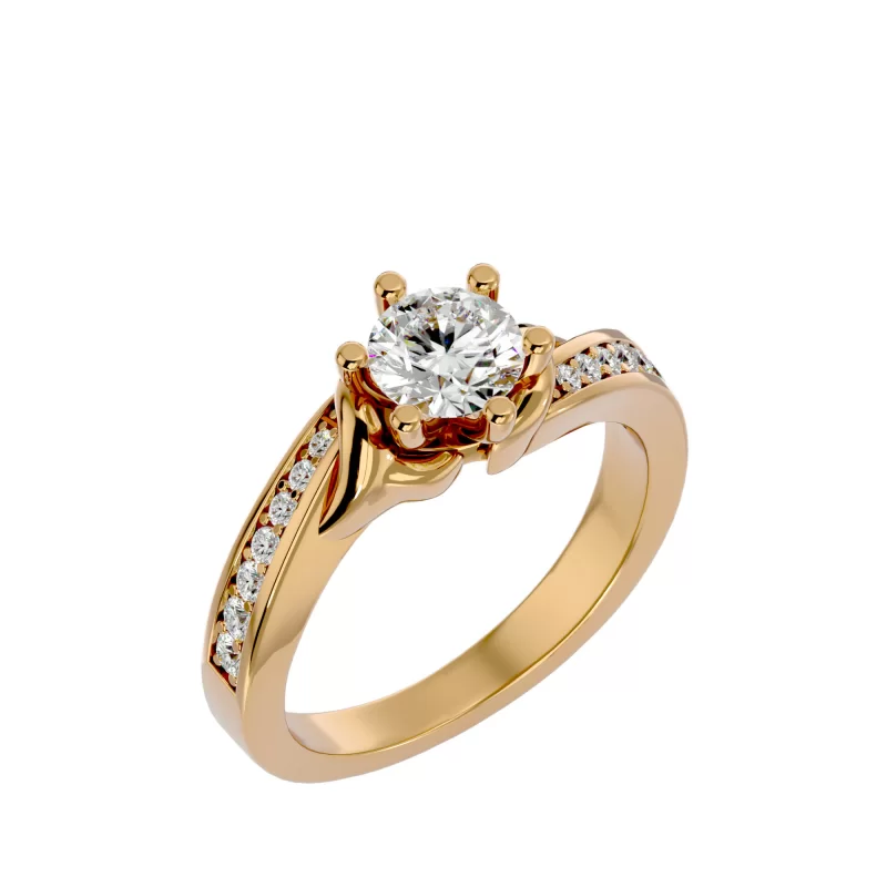 Inel de Logodna Impressive Art Deco Aur Galben 18k Real Diamonds - Coraline