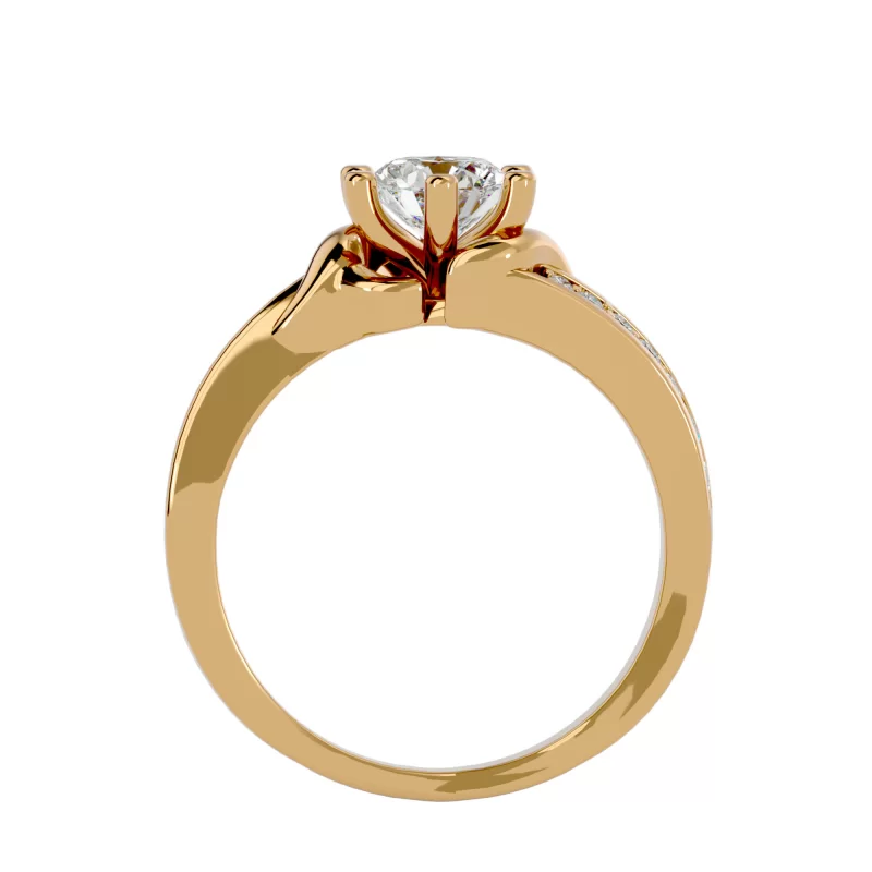 Inel de Logodna Impressive Art Deco Aur Galben 18k Real Diamonds - Coraline