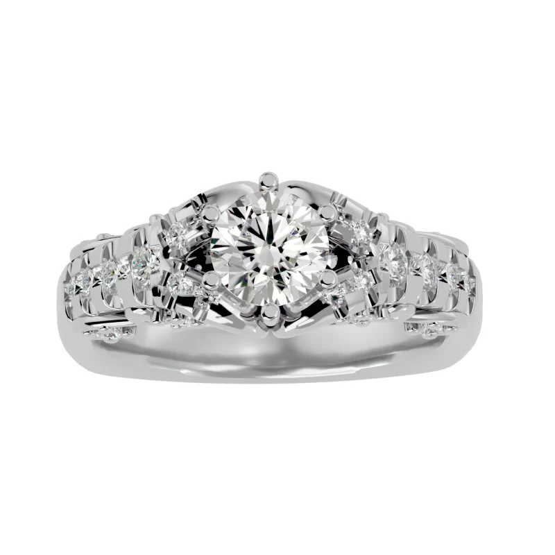 Inel de Logodna Irresistible Vintage White Aur 18k Real Diamonds - Valentina