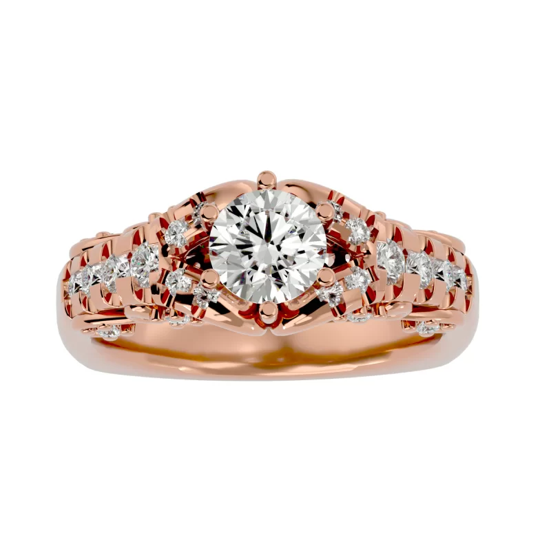Inel de Logodna Mesmerizing Vintage Rose Aur 18k Diamante Naturale - Valentina
