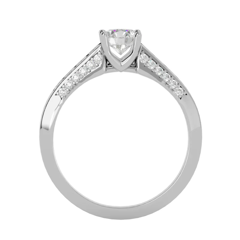 Inel de Logodna Stylish Pave Aur Alb 18k Diamante Naturale - Dalida