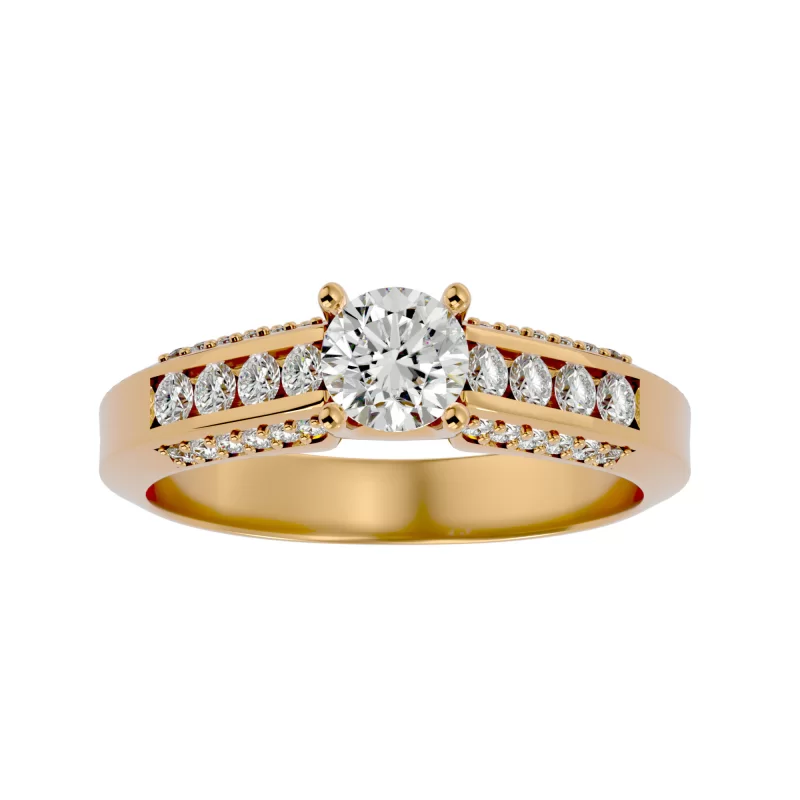 Inel de Logodna Enchanting Pave Aur Galben 18k Diamante Naturale - Dalida