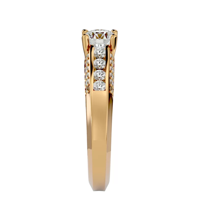 Inel de Logodna Enchanting Pave Aur Galben 18k Diamante Naturale - Dalida