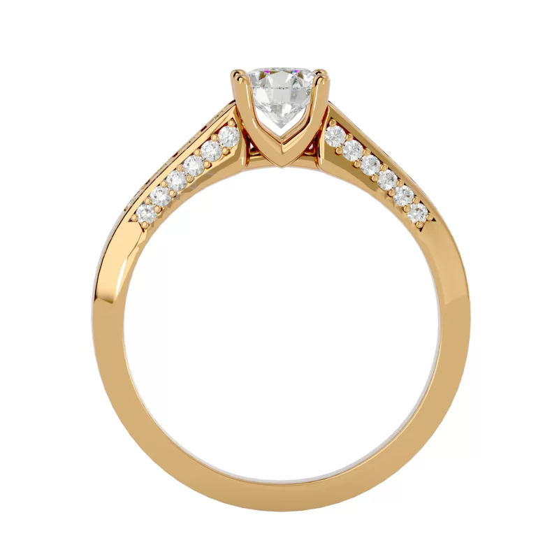 Inel de Logodna Enchanting Pave Aur Galben 18k Diamante Naturale - Dalida