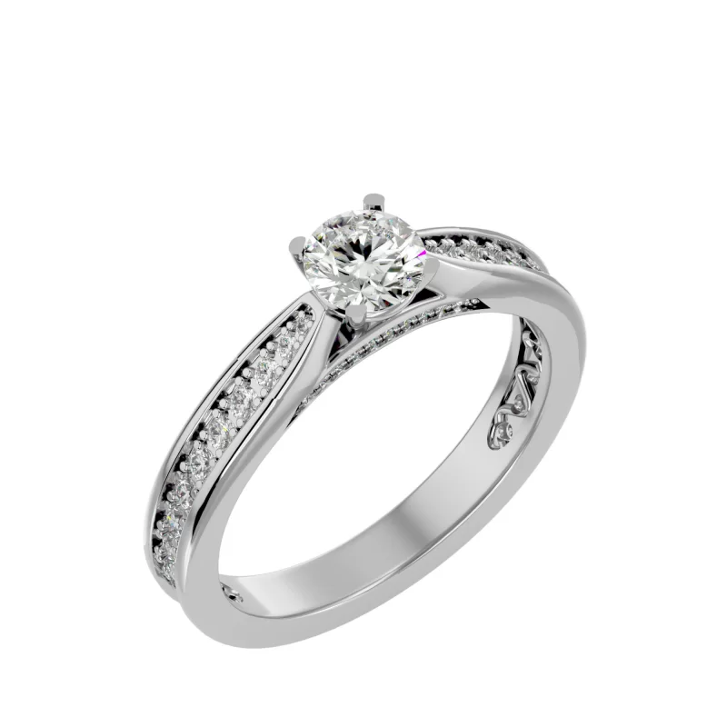 Inel de Logodna Luxurious Pave Aur White 18k Pure Diamonds - Linda