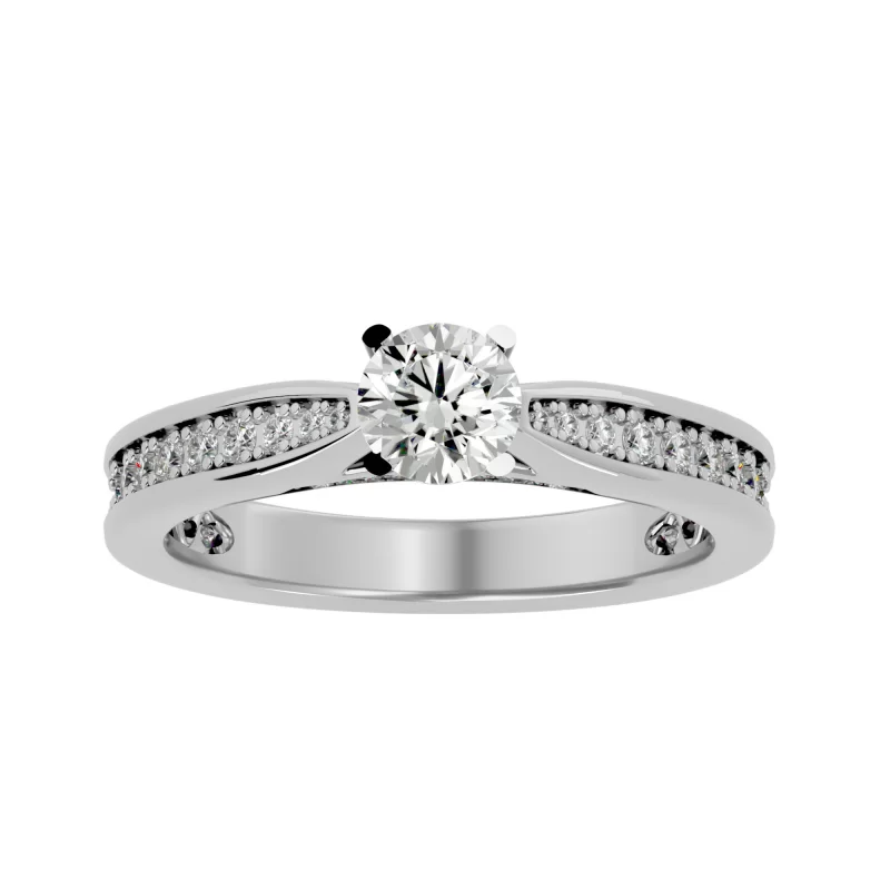 Inel de Logodna Luxurious Pave Aur White 18k Pure Diamonds - Linda
