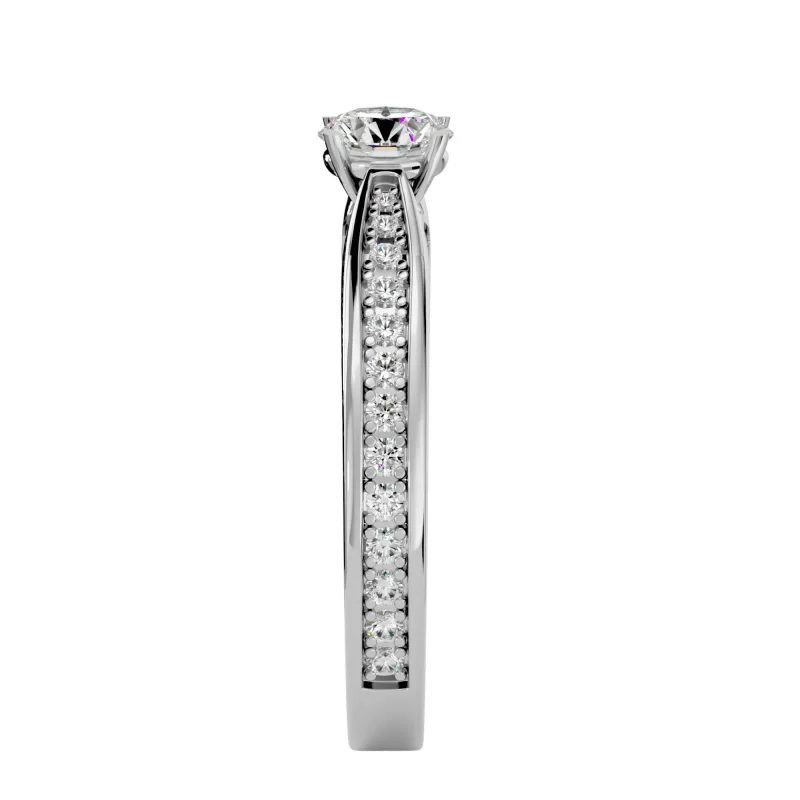 Inel de Logodna Luxurious Pave Aur White 18k Pure Diamonds - Linda