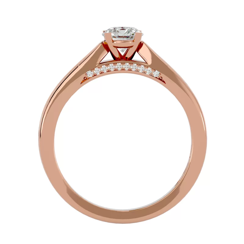 Inel de Logodna Pave Magnificent Rose Aur 18k Real Diamonds - Linda