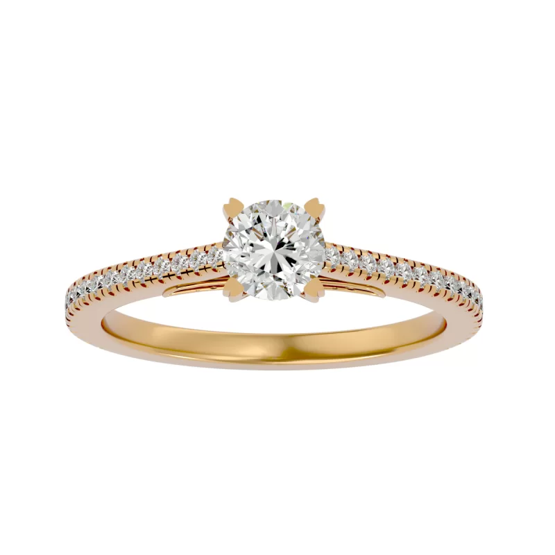 Inel de Logodna Pave Precious Gold Aur 18k Diamante Naturale - Linda