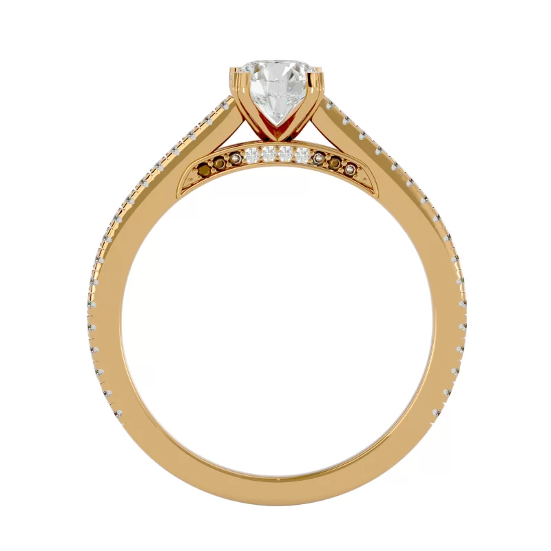 Inel de Logodna Pave Precious Gold Aur 18k Diamante Naturale - Linda
