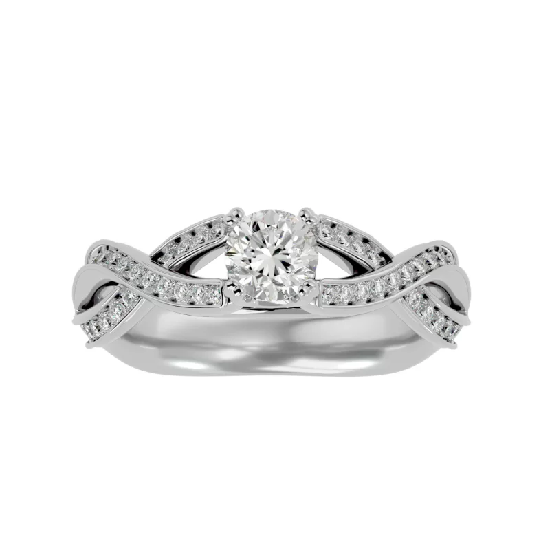 Inel de Logodna Art Deco Exquisite Aur Alb 18k Real Diamonds - Roxanne