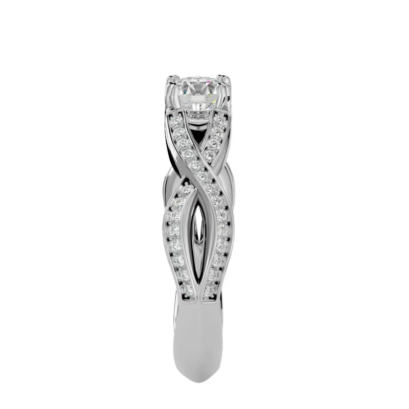 Inel de Logodna Art Deco Exquisite Aur Alb 18k Real Diamonds - Roxanne