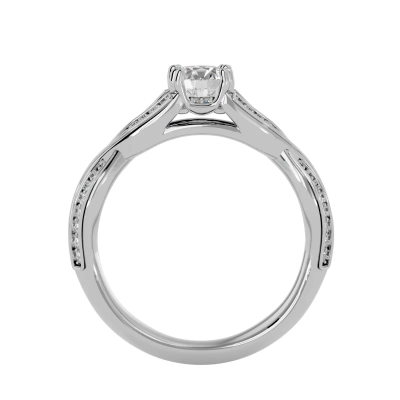 Inel de Logodna Art Deco Exquisite Aur Alb 18k Real Diamonds - Roxanne