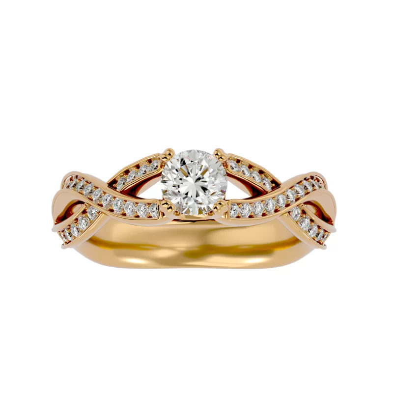 Inel de Logodna Art Deco Dazzling Aur Galben 18k Real Diamonds - Roxanne