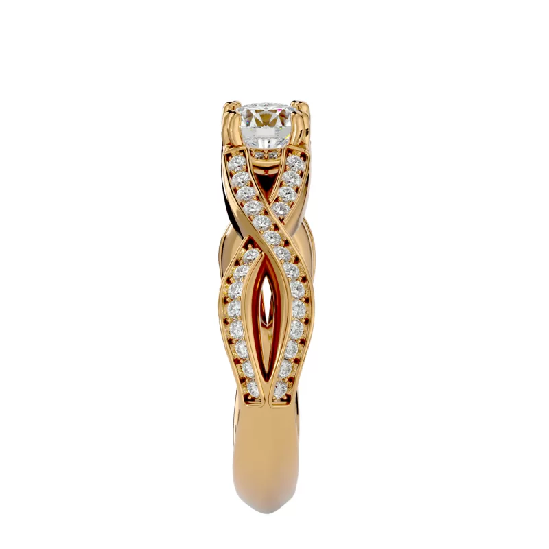 Inel de Logodna Art Deco Dazzling Aur Galben 18k Real Diamonds - Roxanne