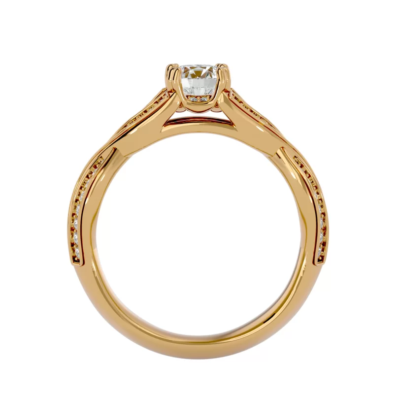 Inel de Logodna Art Deco Dazzling Aur Galben 18k Real Diamonds - Roxanne