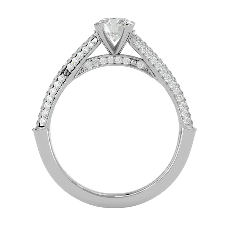 Inel de Logodna Sophisticated Pave White Aur 18k Real Diamonds - Adnana