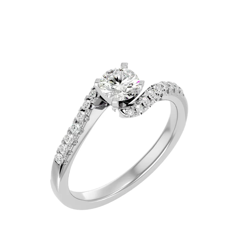 Inel de Logodna Fancy Custom White Aur 18k Pure Diamonds - Eliza