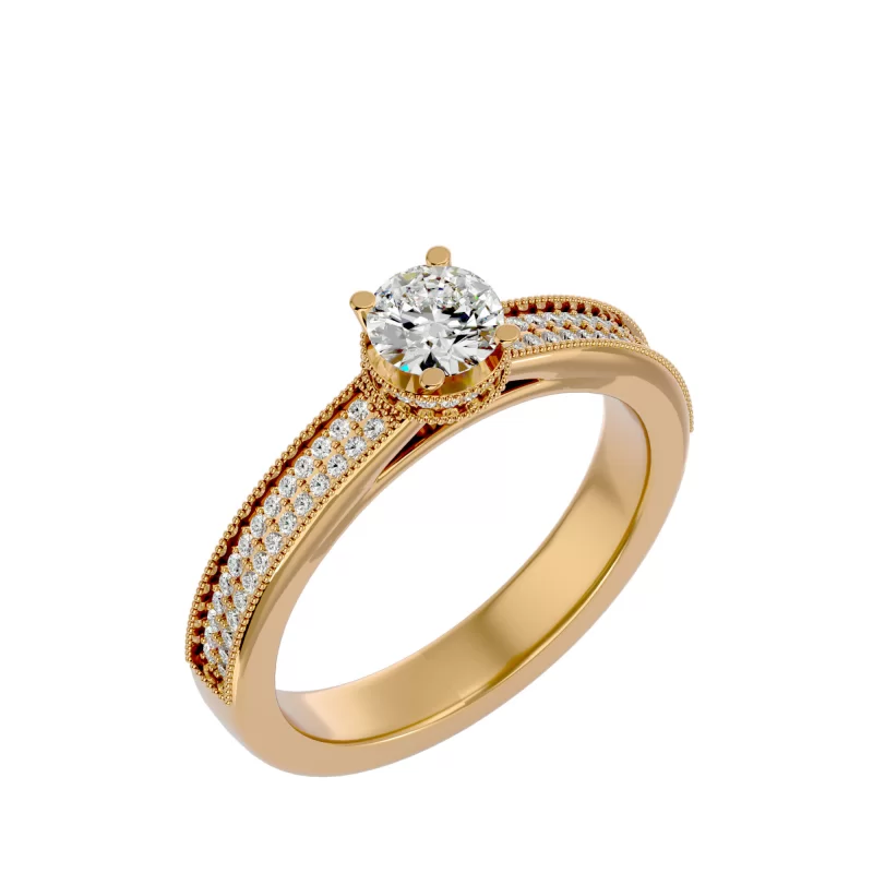 Inel de Logodna Irresistible Pave Gold Aur 18k Diamante Naturale - Lida