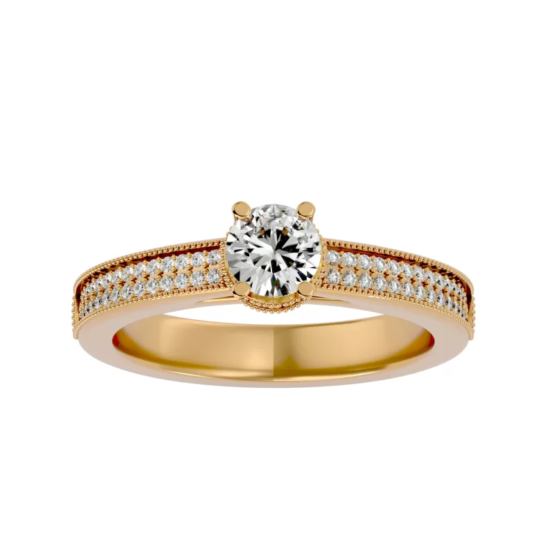 Inel de Logodna Irresistible Pave Gold Aur 18k Diamante Naturale - Lida