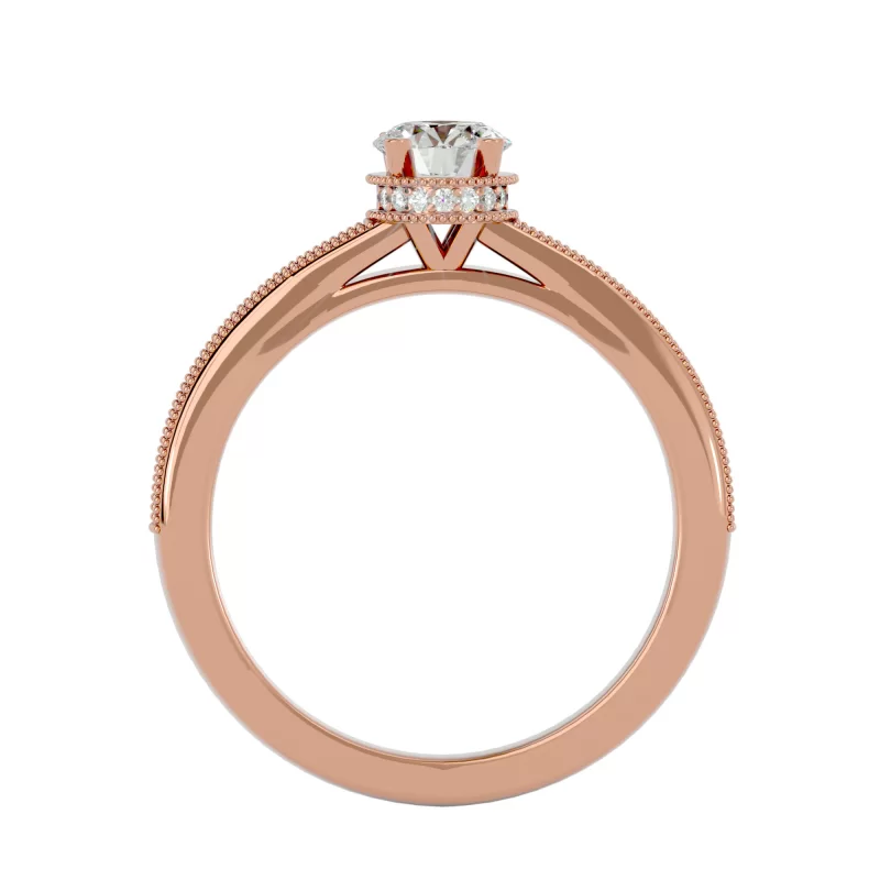 Inel de Logodna Breathtaking Pave Aur Roz 18k Pure Diamonds - Lida