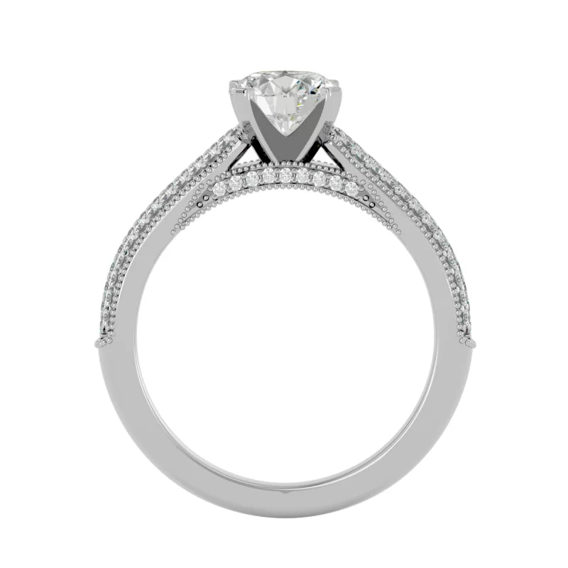 Inel de Logodna Imposing Fancy Pave Aur Alb 18k Pure Diamonds - Miriam
