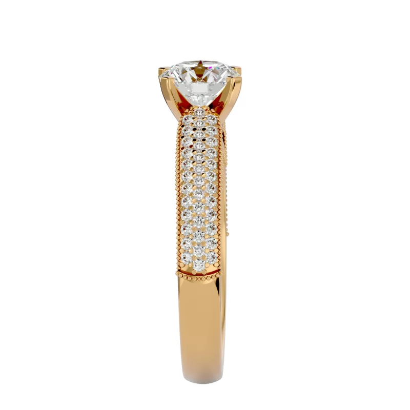 Inel de Logodna Striking Fancy Pave Gold Aur 18k Pure Diamonds - Miriam