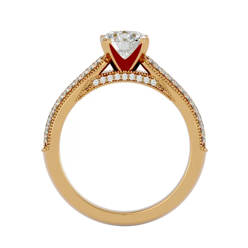 Inel de Logodna Striking Fancy Pave Gold Aur 18k Pure Diamonds - Miriam