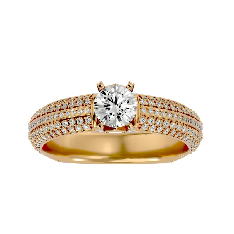 Inel de Logodna Rich Pave Gold Aur 18k Genuine Diamonds - Jennifer