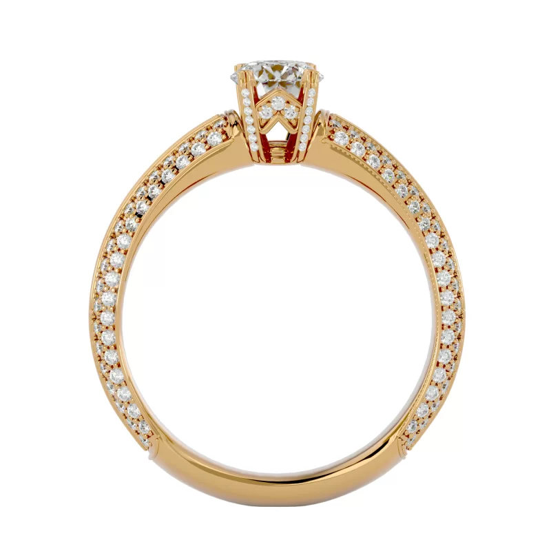 Inel de Logodna Rich Pave Gold Aur 18k Genuine Diamonds - Jennifer