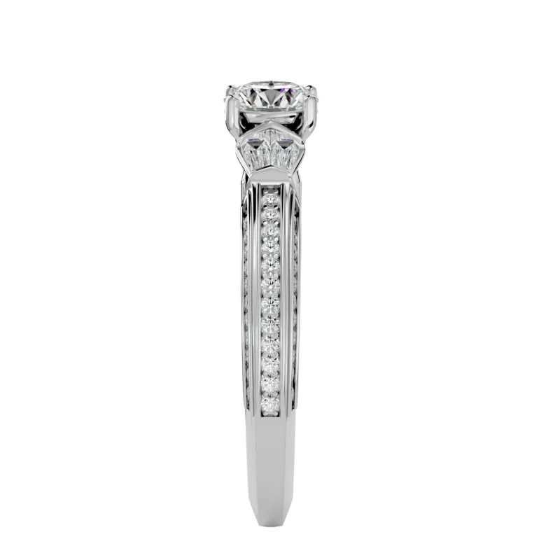 Inel de logodna Outstanding Fancy Pave Aur 18 k Alb Pure Diamonds - Angélique