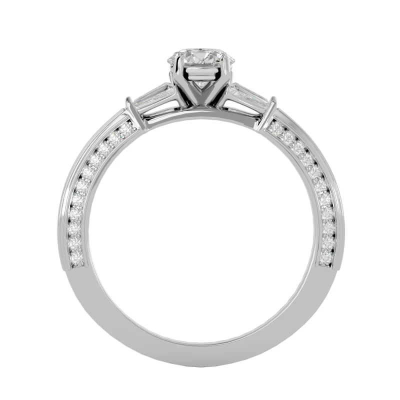 Inel de logodna Outstanding Fancy Pave Aur 18 k Alb Pure Diamonds - Angélique