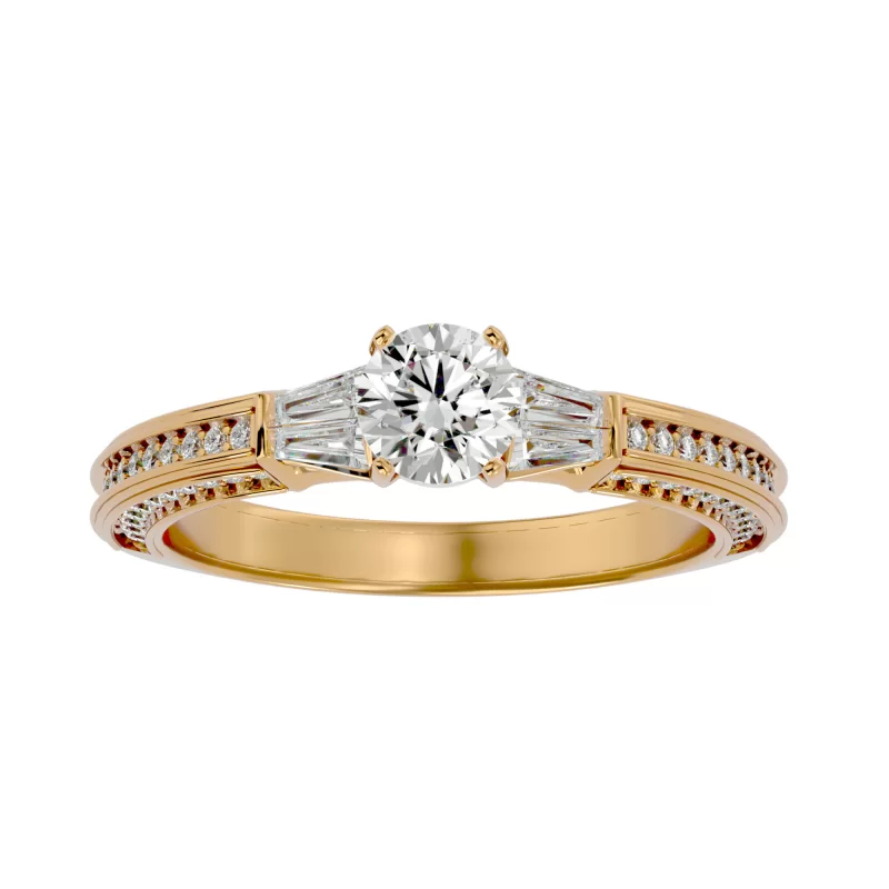 Inel de logodna Glowing Fancy Pave Aur 18 k Galben Pure Diamonds - Angélique
