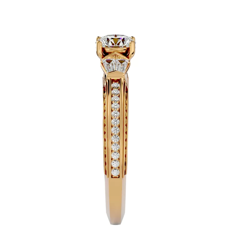 Inel de logodna Glowing Fancy Pave Aur 18 k Galben Pure Diamonds - Angélique